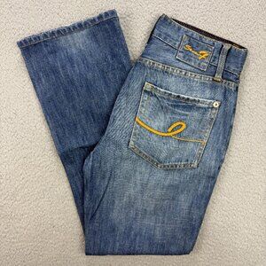 Seven7 Jeans Mens 29 Pants Blue Premium Slim Fit Bootcut Faded Denim Vintage Y2K